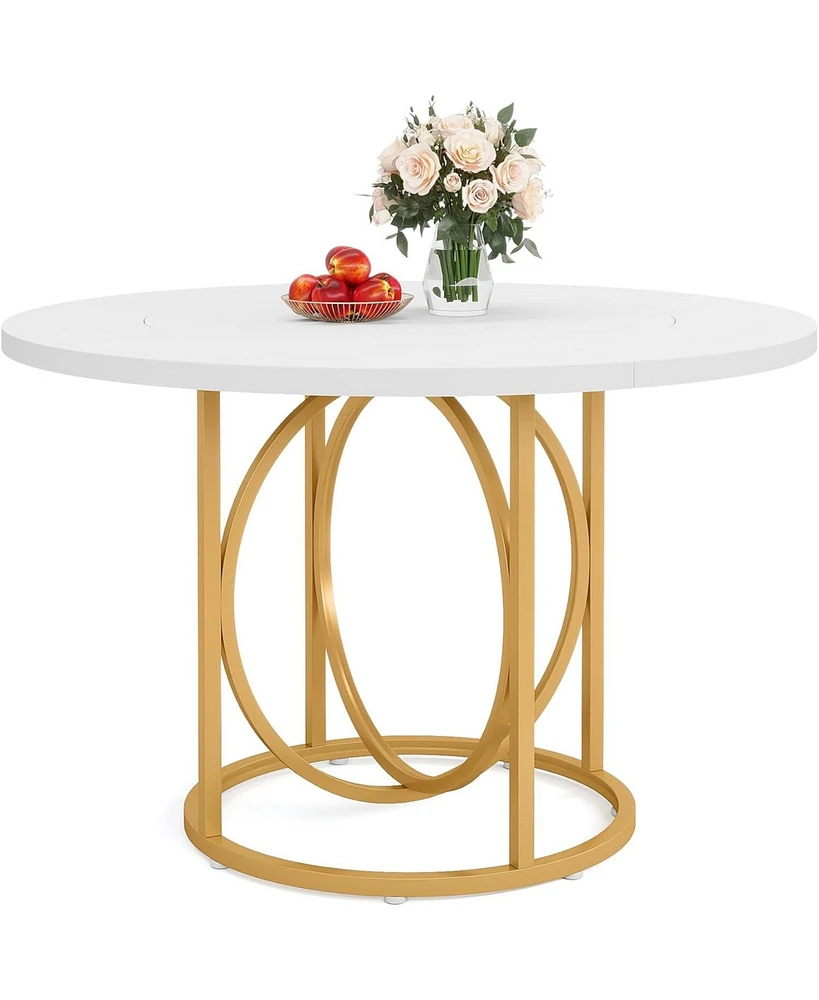 Tribesigns Modern Round Dining Table for 4