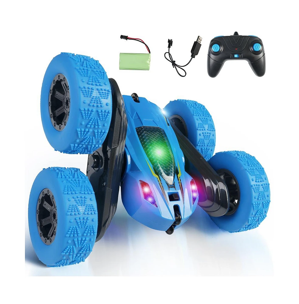 Cowin Remote Control Car Race Stunt Toy Double Sided 360° Rotating Rechargeable