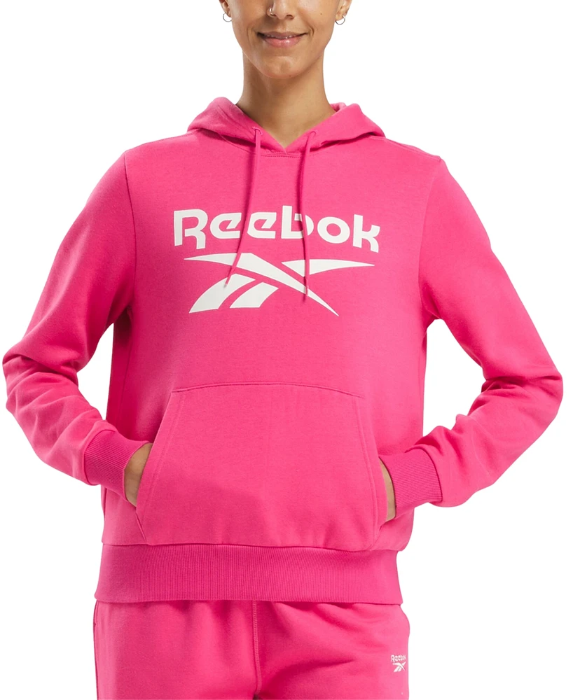 Reebok Women's Big-Logo Fleece Hoodie