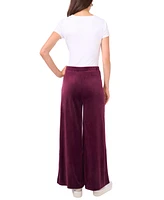 Vince Camuto Women's Velour Pull-On Wide-Leg Pants