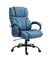 Vinsetto Big and Tall Office Chair, Fabric Executive Desk Chair, Blue