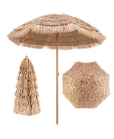 Givimo 7.2 Feet Patio Thatched Tiki Umbrella Hawaiian Hula Beach Umbrella