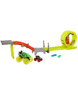 Hot Wheels Monster Trucks Race and Chase Challenge Playset