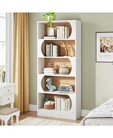 Tribesigns Modern 5-Tier Bookcase, 71-Inch Tall Freestanding Bookshelf with Storage Shelves, Large Open Bookcases Wood Display Shelving Unit for Bedro