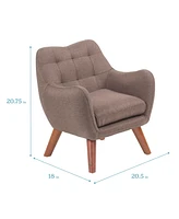 ECR4Kids Ava Arm Chair, Raisin