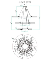 Cwi Lighting 26" Metal Collar 63 Light Chandelier