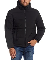 Weatherproof Men's Quilted Puffer Jacket with Attached Hood