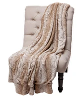 Chanasya Premium Faux Fur Ombre Throw Blanket - Super Soft