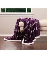 Chanasya Premium Love & Joy Inspiring Gift Throw Blanket - Cozy, Warm and Fluffy Sherpa