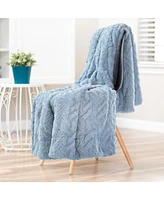 Chanasya Premium Soft Cloud Faux Fur Throw Blanket - Plush, Sherpa & Minky 50" x 65” Orange