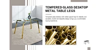 Modern Minimalist Glass Dining Table