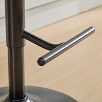 Retro & Adjustable Pu Swivel Barstools (Orange, 2-Pack)