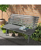 Streamdale Furniture Aluminum Slatted Park Bench: 48.5" for Garden, Patio, Deck