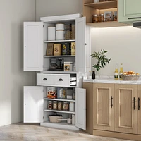 Streamdale Furniture 72" Tall Kitchen Pantry with Adjustable Storage