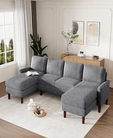 Streamdale Furniture U-Shaped Sofa with Sponge-Filled Cushion