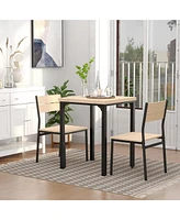 Streamdale Furniture Compact 3-Piece Dining Set: Table and Chairs for Small Spaces