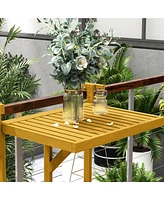 Simplie Fun Balcony Railing Table: Foldable, Height-Adjustable, Space-Saving