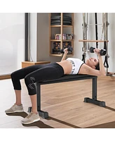 Vebreda Flat Weight Bench 660 Lbs Heavy Duty Strength Training Bench-Black