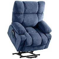 Streamdale Furniture Electric Recliner for Elderly with Side Pockets, Usb Port, Heat and Massage