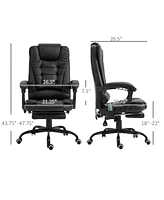 Streamdale Furniture 7-Point Vibrating Massage Office Chair, High Back Executive Recliner with Lumbar Support