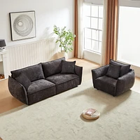 Simplie Fun Modern 4-Seater Sofa Combo for Living Room with Pillows