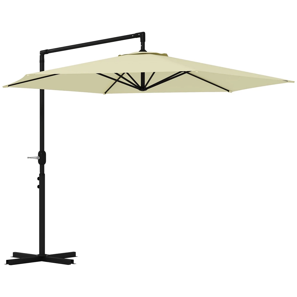 Simplie Fun Premium Cantilever Patio Umbrella with Air Vent