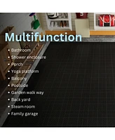 Simplie Fun Black Interlocking Deck Tiles: Waterproof, Strong, All-Weather