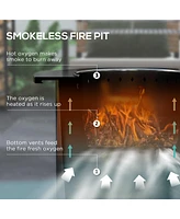 2-in-1 Smokeless Fire Pit with Grill