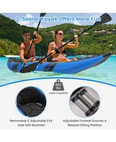 Sugift Inflatable 2-person Kayak Set with Aluminium Oars and Repair Kit