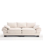 Simplie Fun Cozy Corduroy Sofa: Perfect for Small Spaces