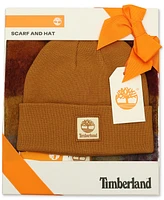 Timberland Logo Detail Multi-Check Scarf & Beanie Boxed Gift Set