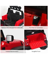 Sugift 12V Kids Ride On Car with Remote Control and Double Magnetic Door