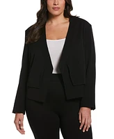 Rafaella Plus Cropped Angled Open Blazer