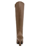 Anne Klein Women's Perfection Leather Snip Toe Knee High Boots