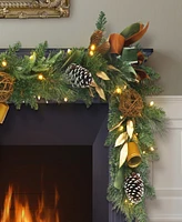 Puleo Pre-Lit Garland 9 ft. x 10 Inch