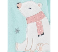 Carter's Baby Girls Polar Bear Fleece Zip-Up Footie One-Piece