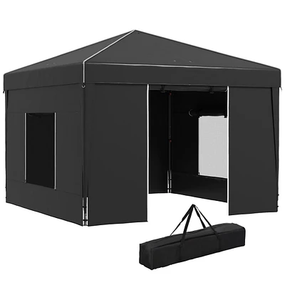 Streamdale Furniture 9.7' Pop Up Canopy with Sidewalls and Reflective Strips