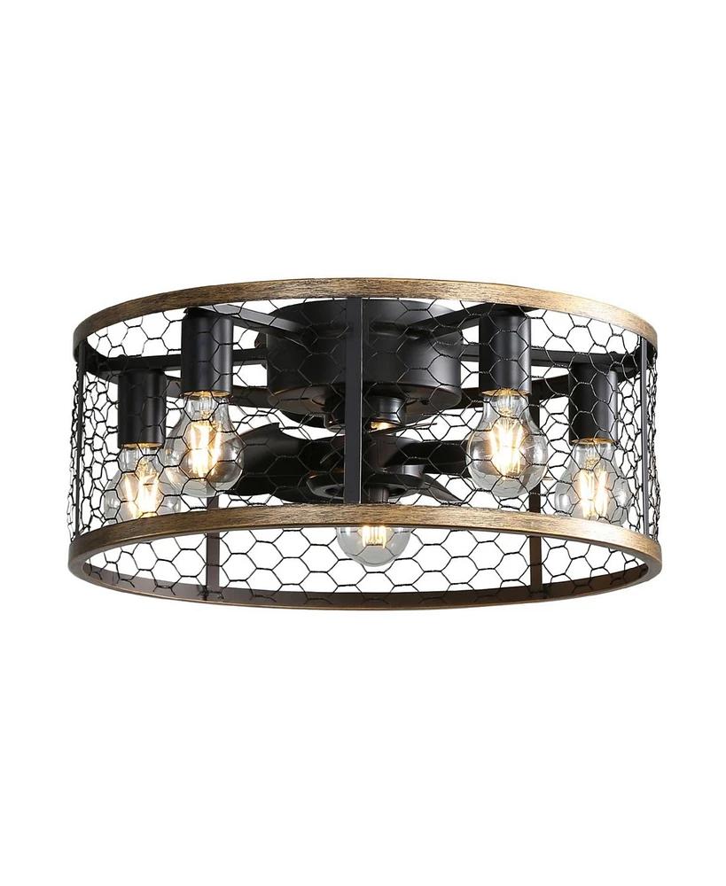 Sofucor 20" Caged Ceiling Fans with Lights
