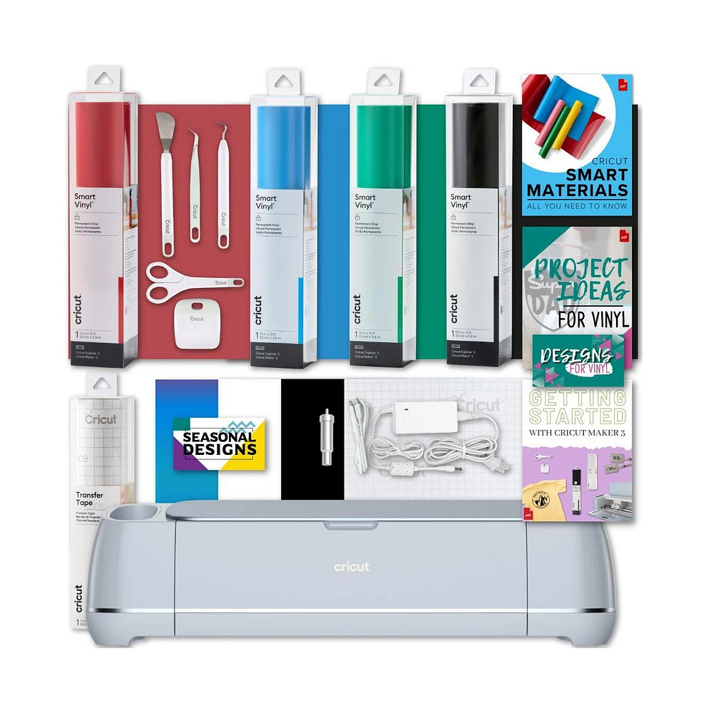 cricut Maker 3 Machine Smart Vinyl & Tools Bundle