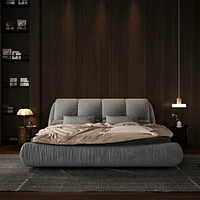 Luxury Upholstered Bed with Oversized Padrest