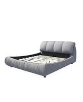 Streamdale Furniture Luxury Upholstered Bed with Oversized Padrest