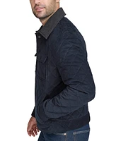 Cole Haan Men's Collared Quilted Button-Front Jacket