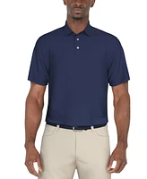 Pga Tour Men's Short Sleeve Herringbone Performance Polo Shirt