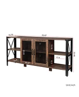 Simplie Fun Industrial Farmhouse Tv Stand for Living Room & Bedroom