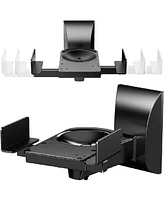 5 Core Speaker Wall Mount Adjustable Shelf Holder Swivel 180 Degree Bookshelf Brackets - 15 Inch Space for Speakers Pair Holds Upto 55lbs