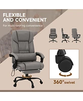 Streamdale Furniture High Back Vibration Massage Office Chair with 6 Points Remote