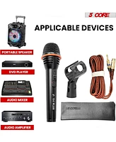 5 Core Dynamic Microphone A-54 2PCS, Omni Directional Pickup, Xlr Connectivity, Ideal for Singing, Durable Construction