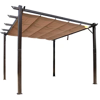 Streamdale Furniture 10' Retractable Pergola Canopy with Aluminum Frame