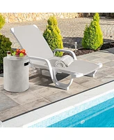 Sugift Outdoor Weather Resistant Tank Hideaway Table Fits Standard 20 Lbs Propane Gas Tank for Fire Pits