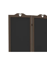 Streamdale Furniture Folding Room Divider with Blackboard, 5.5 Ft Privacy Screen